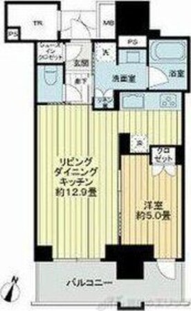 ブランズタワー梅田 Northの物件間取画像